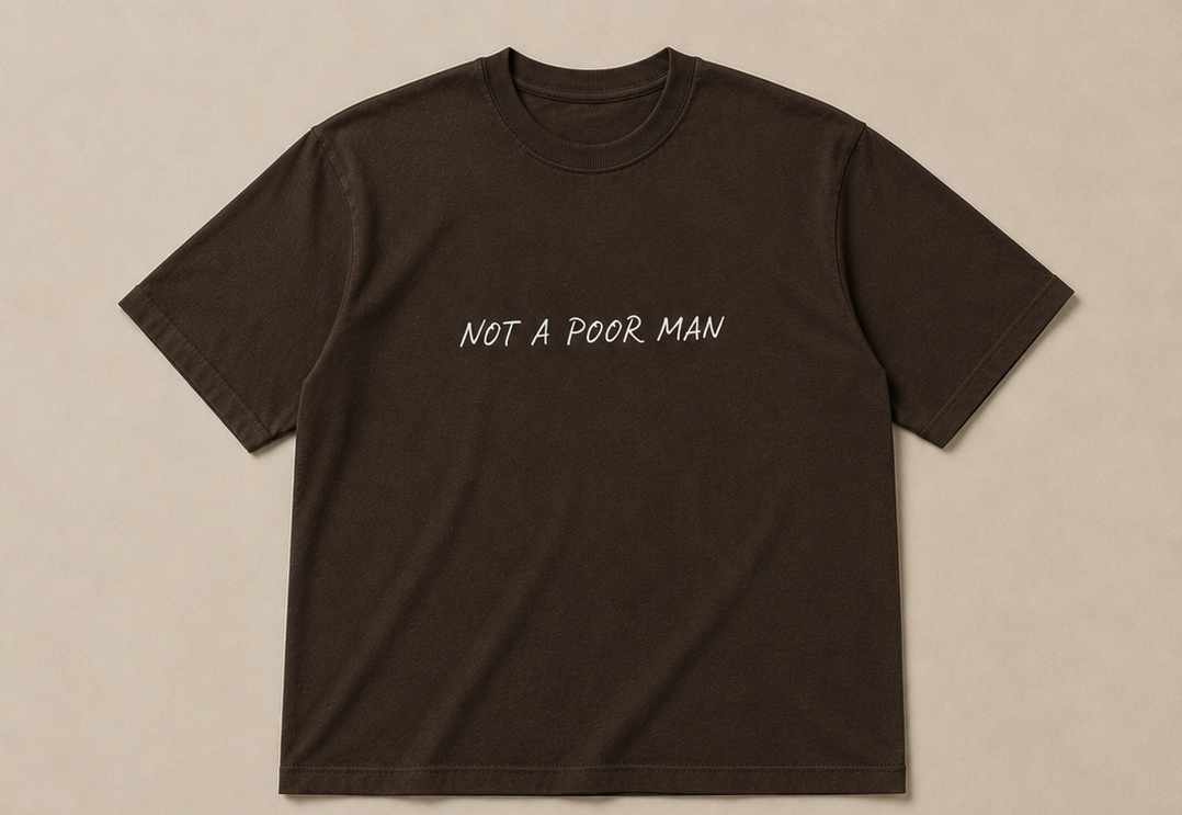 Not a Poor Man Shirt in Dark Brown