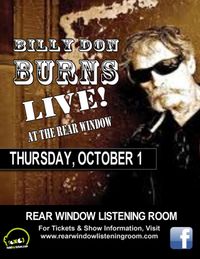 BILLY DON BURNS LIVE! at the Rear Window
