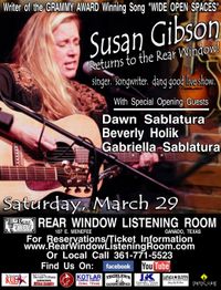 SUSAN GIBSON with Special Guests to Open