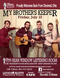 MY BROTHERS KEEPER Returns to the REAR WINDOW!