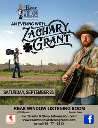 An Evening with ZACHARY GRANT