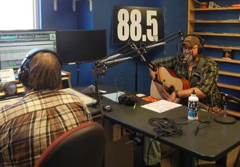 live on air at KKRN 2013
