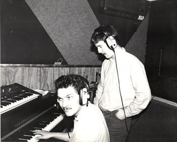 John Jenkins and John Gillin at SOS Studios in Chester 1984
