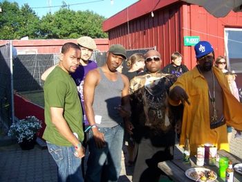 Backstage on tour with Willie Isz with Jneiro Jarel, Cee-Lo Green, Khujo Goodie, & Dj Jamad : Roskilde Festival Denmark
