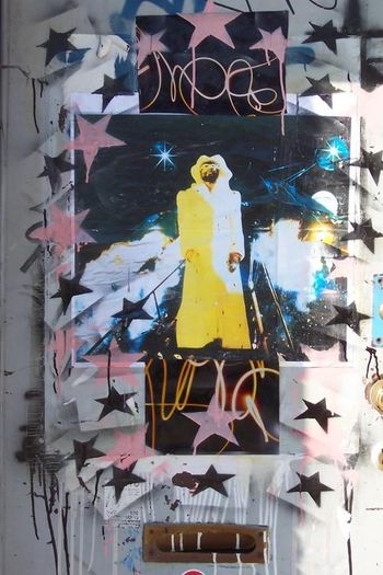 Mural on outside of Adios Babylon Brooklyn early 2000s
