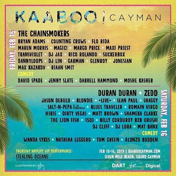 Kiva backing Shaggy at Kaboo festiival Cayman Islands
