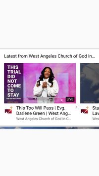 West Angeles COGIC Evangelist Missionary Speaker " This Trial Did Not Come to Stay"