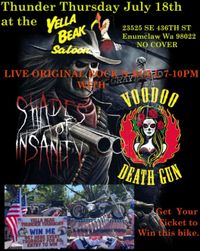 Thunder Thursday at the Yella Beak Saloon with Voodoo Death Gun and Shades of Insanity