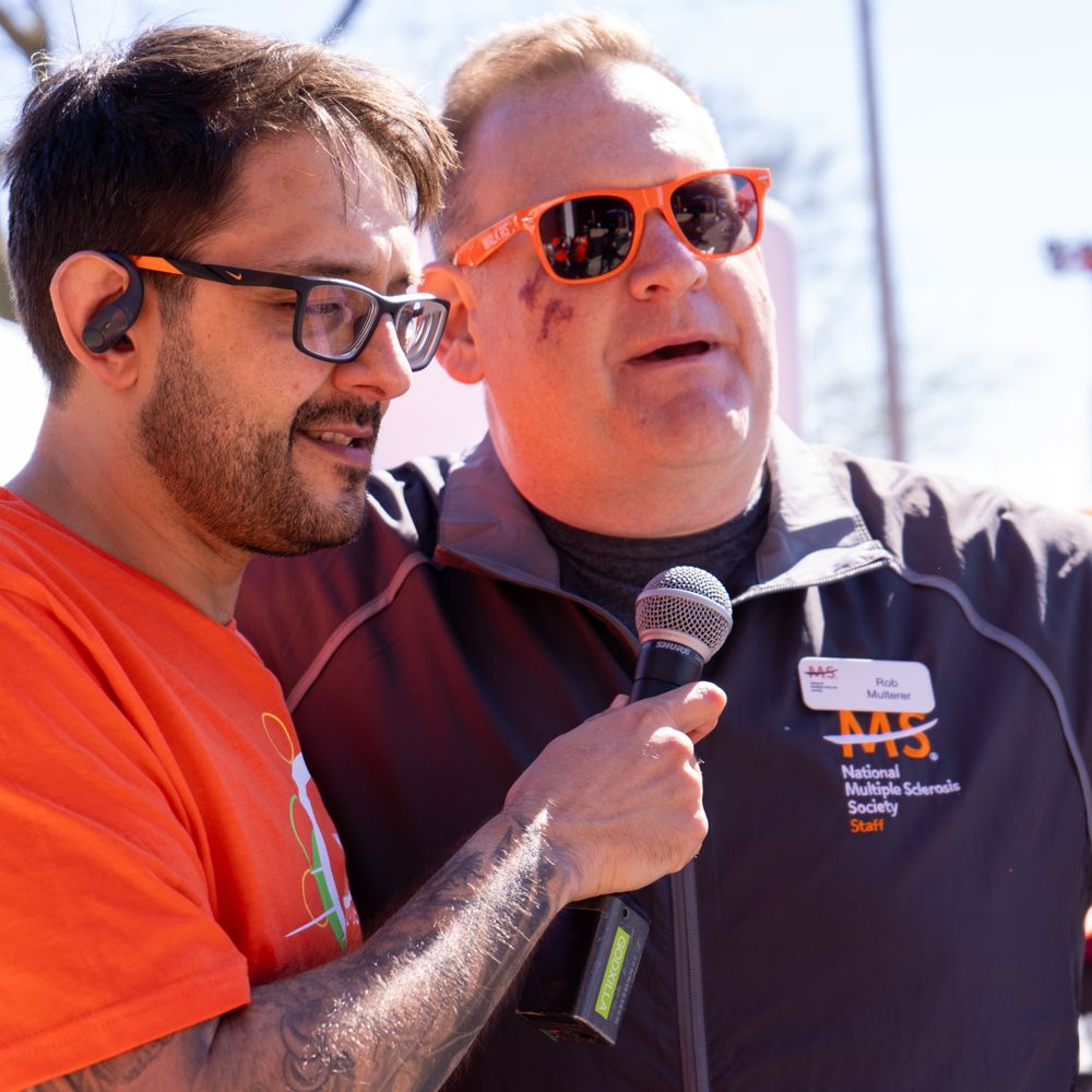 Matt Panelli interviews Rob Multerer at the MS Walk in Milwaukee, WI