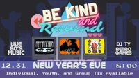 Be Kind, Rewind New Years Eve Party with Precious Machinery, DEVOtees, and Kiss Me Kiss Me Kiss Me