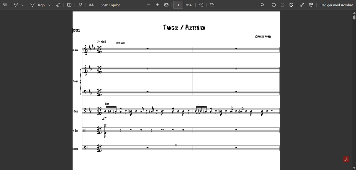 Tangel / Pleteniza - Drum set, pdf