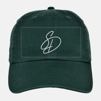 Green Sarah Dell Monogram Hat
