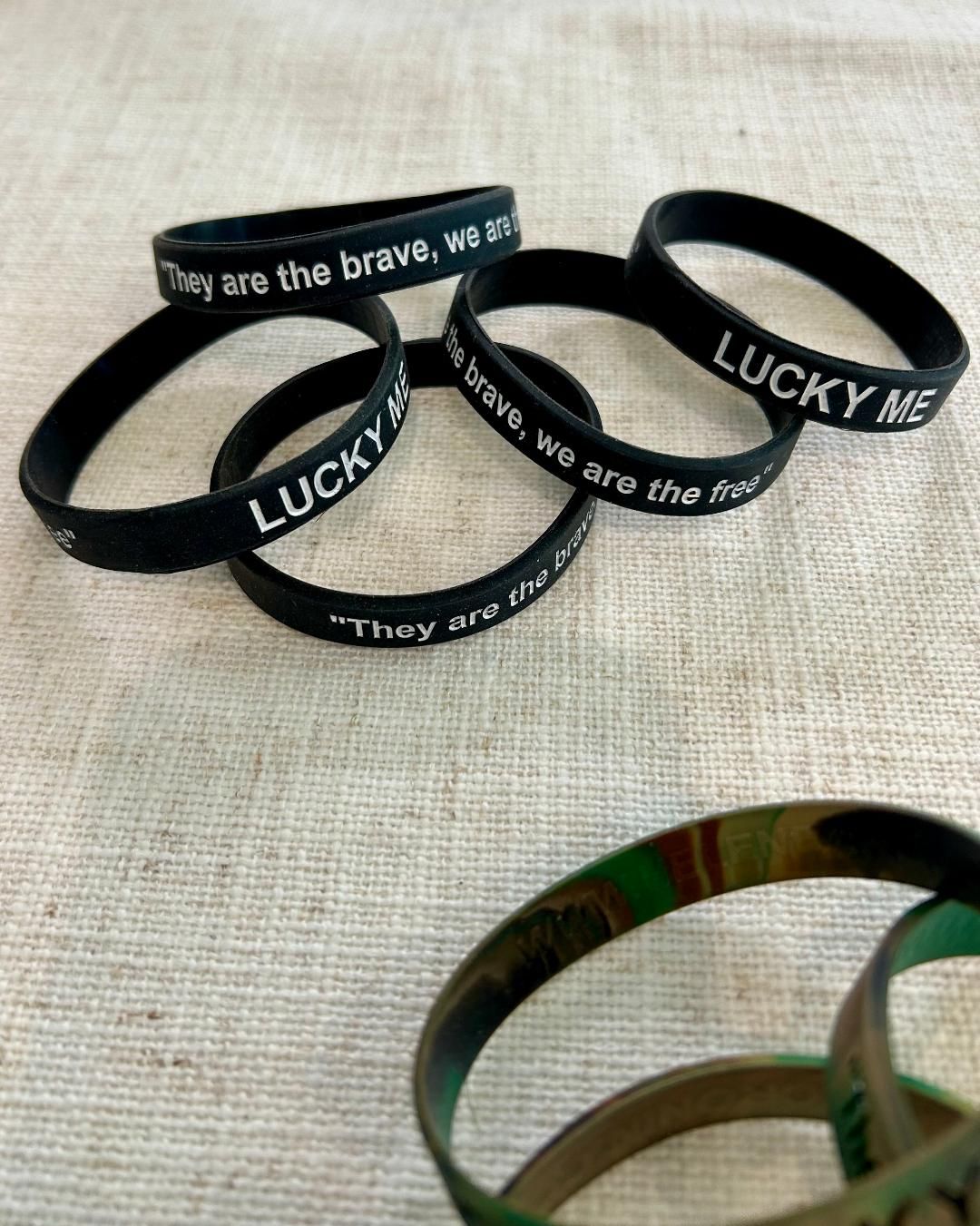 "LUCKY ME" WRISTBANDS