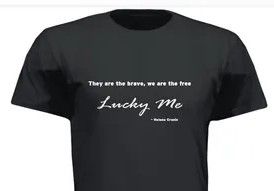 "LUCKY ME" T-shirt, black