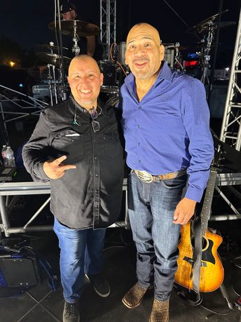 Sharing the stage with Felix Salinas from Intocable Camp
