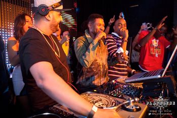 DJ AFFECT ROCKING USHERS GRAMMY PARTY IN LA
