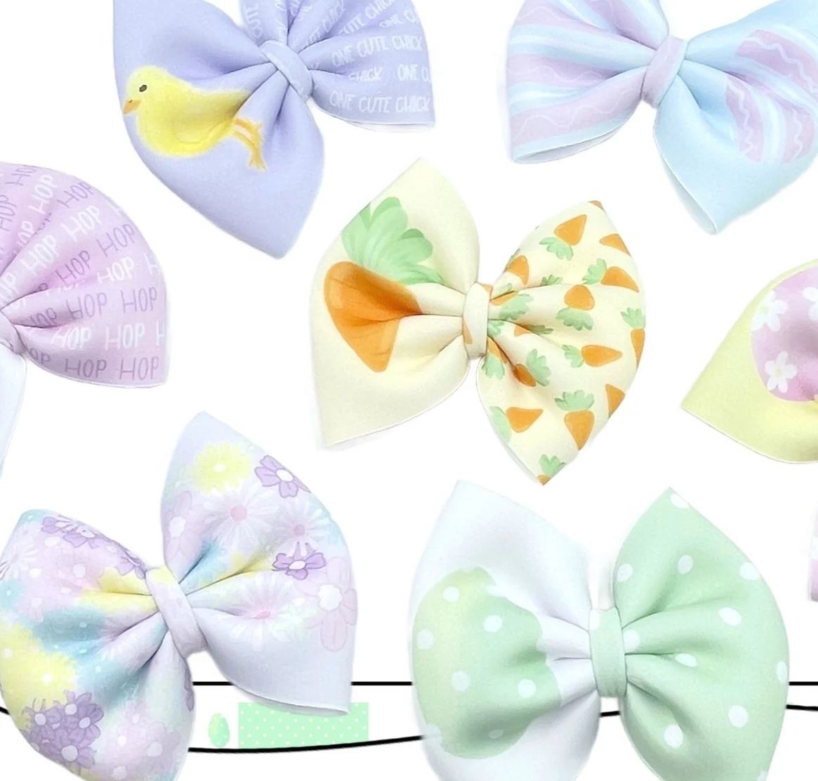 Easter Frenzy - Neoprene Bows on Nylon or Clip
