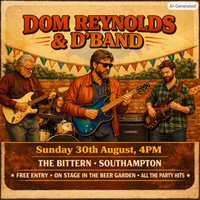 Dom Reynolds & D'Band Play Party Hits! Do not miss! Free entry!