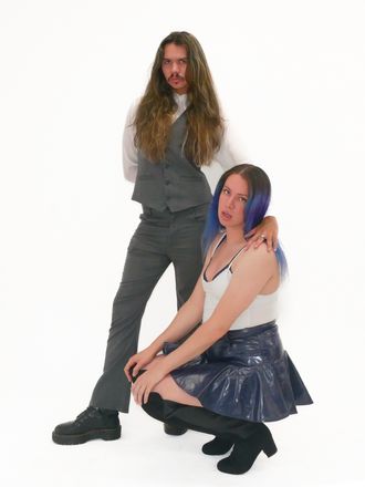 Darling Gails members Jason Darling and Bella Luxury pose for their 4th album 'Riccus'.
