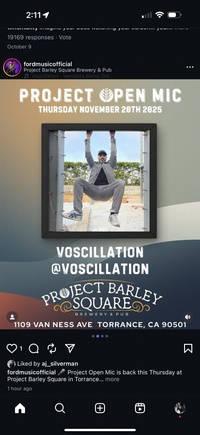 Featured Artist at Project Barley Open Mic