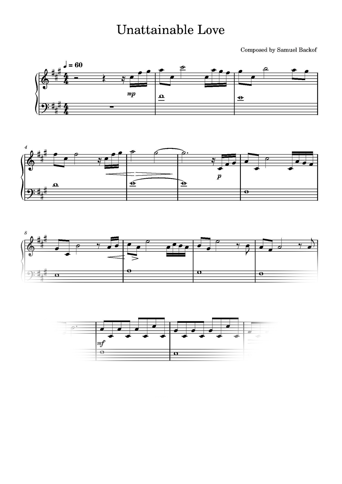 Unattainable Love Sheet Music