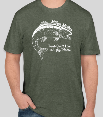 Trout T-Shirt (Heathered Olive)