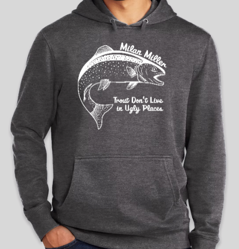 Trout Hoodie (Heathered Charcoal)