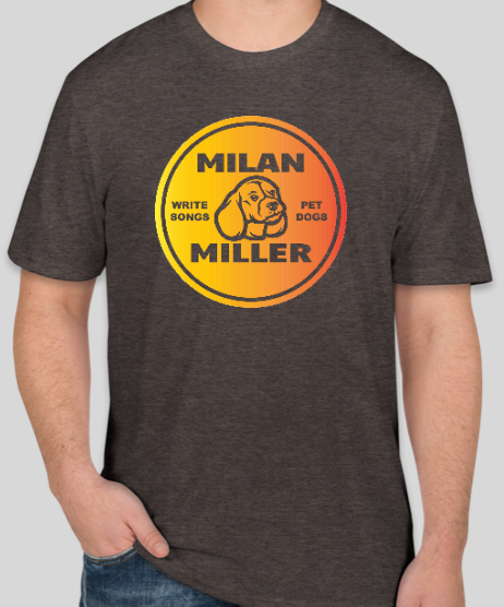 Write Songs Pet Dogs T-Shirt (Heathered Brown)