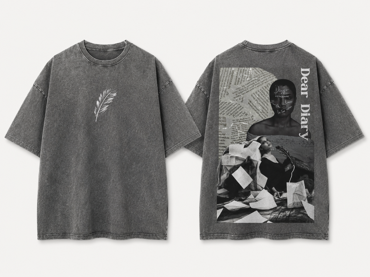 Dear Diary Artifact Tee — Grey