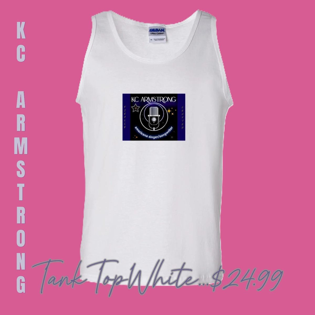 Uni-Sex Tank 'KCA Mic Logo' (White)  