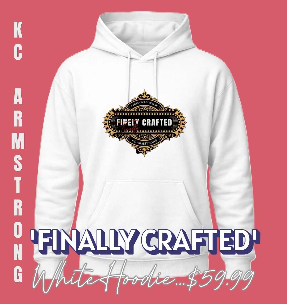 Uni-Sex Hoodie 'Finally Crafted' (White) 