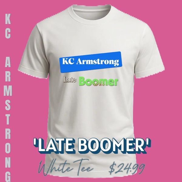 Uni-Sex Tee 'Late Boomer' (White)
