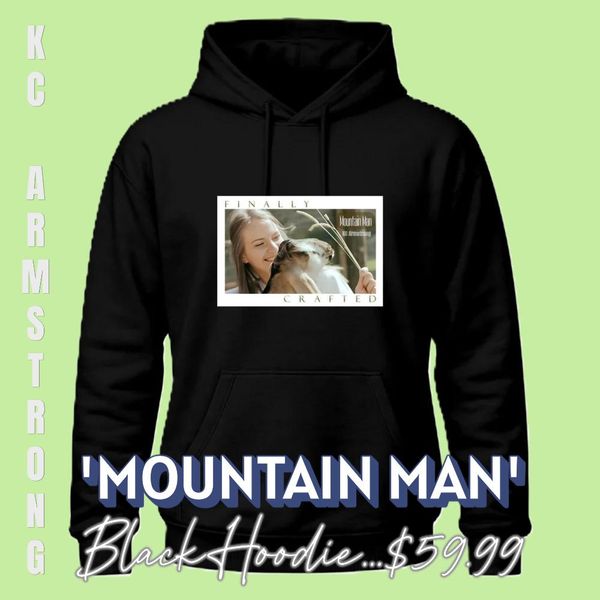 Uni-Sex Hoodie 'Mountain Man' (Black)