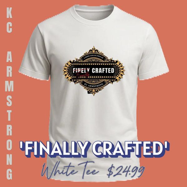 Uni-Sex Tee 'Finally Crafted' (White) 