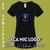 Women's V-Neck 'KCA Mic Logo' (Black)  