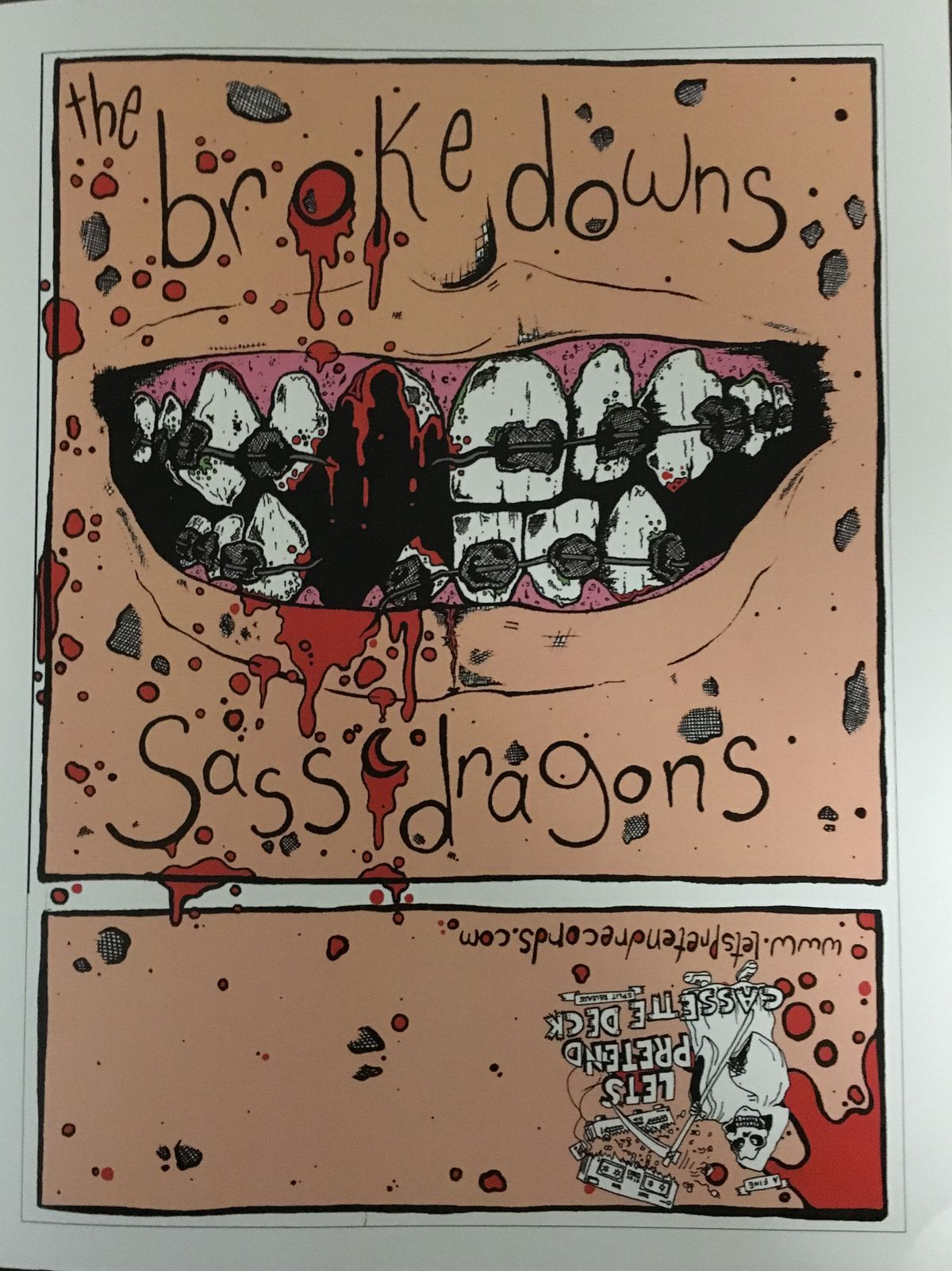 The Brokedowns / Sass Dragons - Red Vinyl