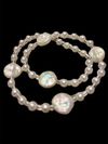 Double Wrap White Pearl colored bracelet
