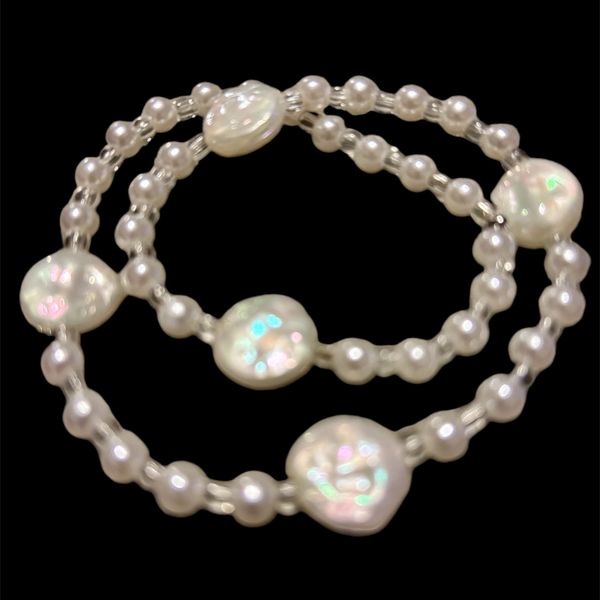 Double Wrap White Pearl colored bracelet