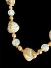 Gold Vein & Bone Glass beaded Necklace