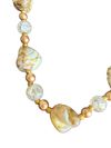 Gold Vein & Bone Glass beaded Necklace