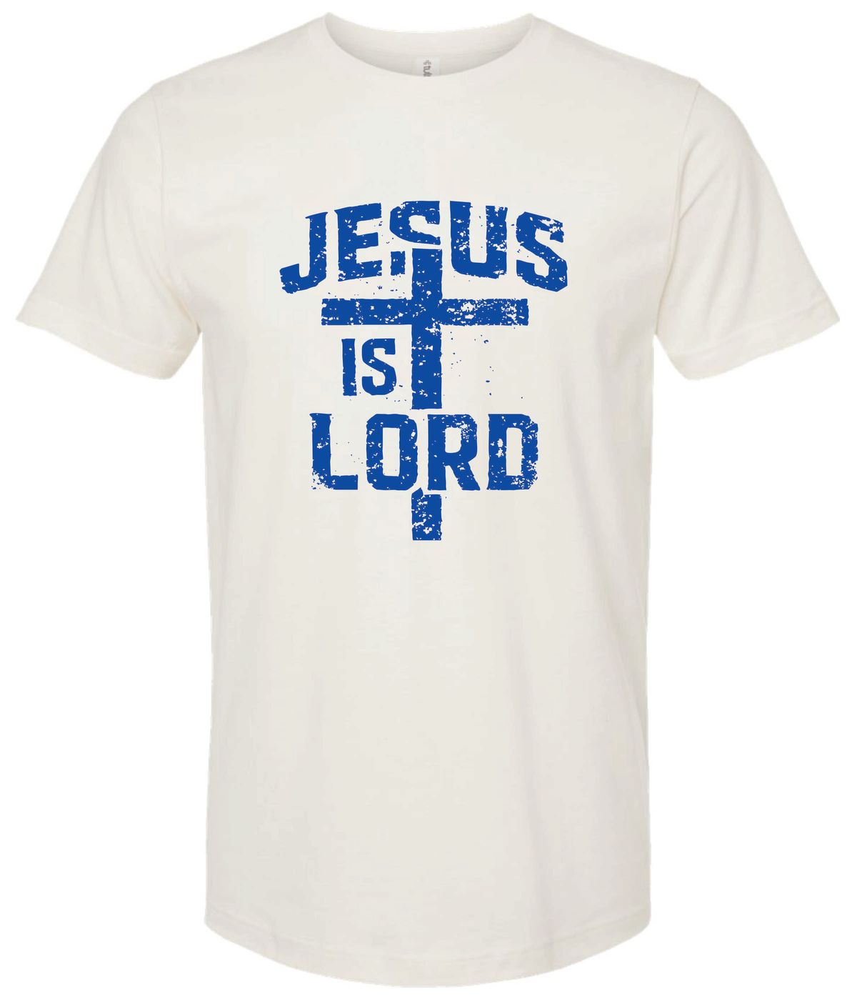Jesus Is Lord T-Shirt (Distressed Cross Design)
