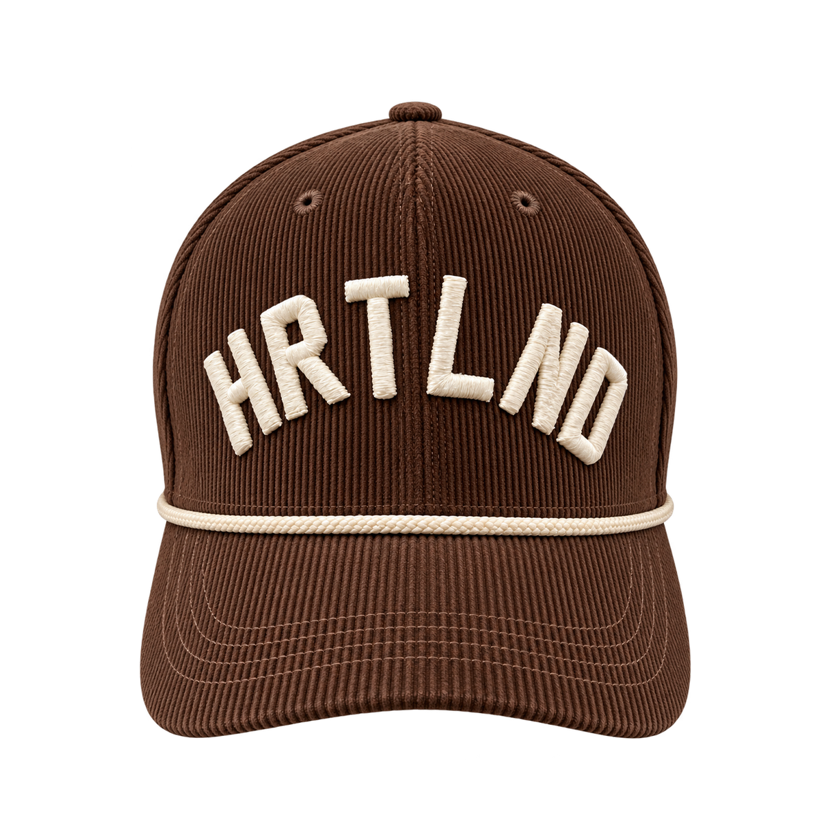 Brown Corduroy Rope Hat