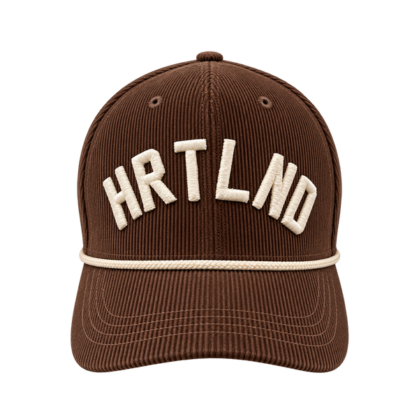 Brown Corduroy Rope Hat