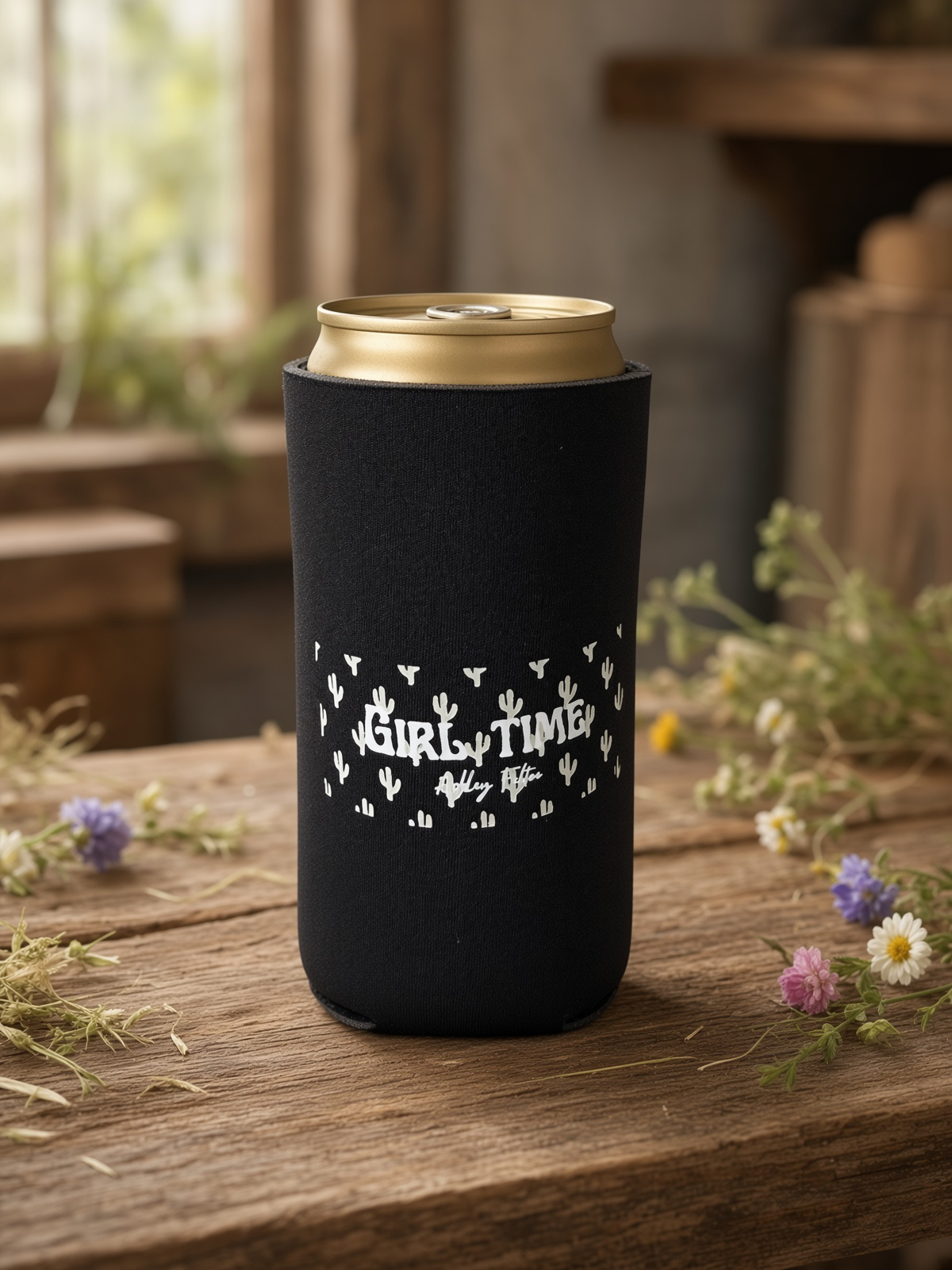 Ashley Felton Small Label “Girl Time” Koozie 