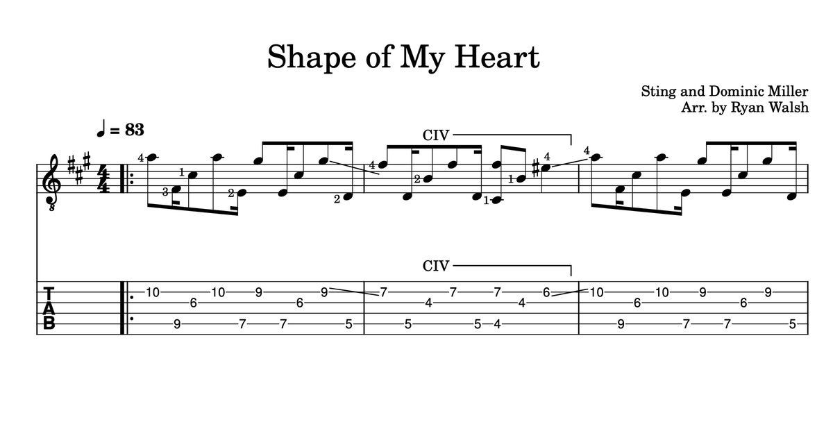Shape of My Heart (Guitar Intro) - Sting and Dominic Miller