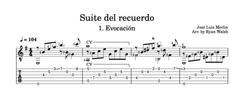 Evocación - Suite del recuerdo - Jose Luis Merlin - Classical Guitar tab and score