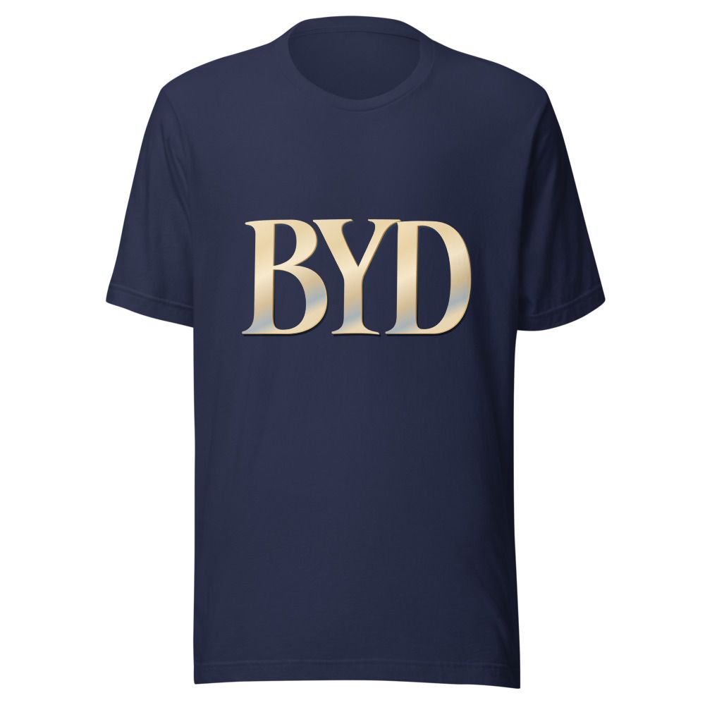 BYD Tee – Navy (Colour Print)