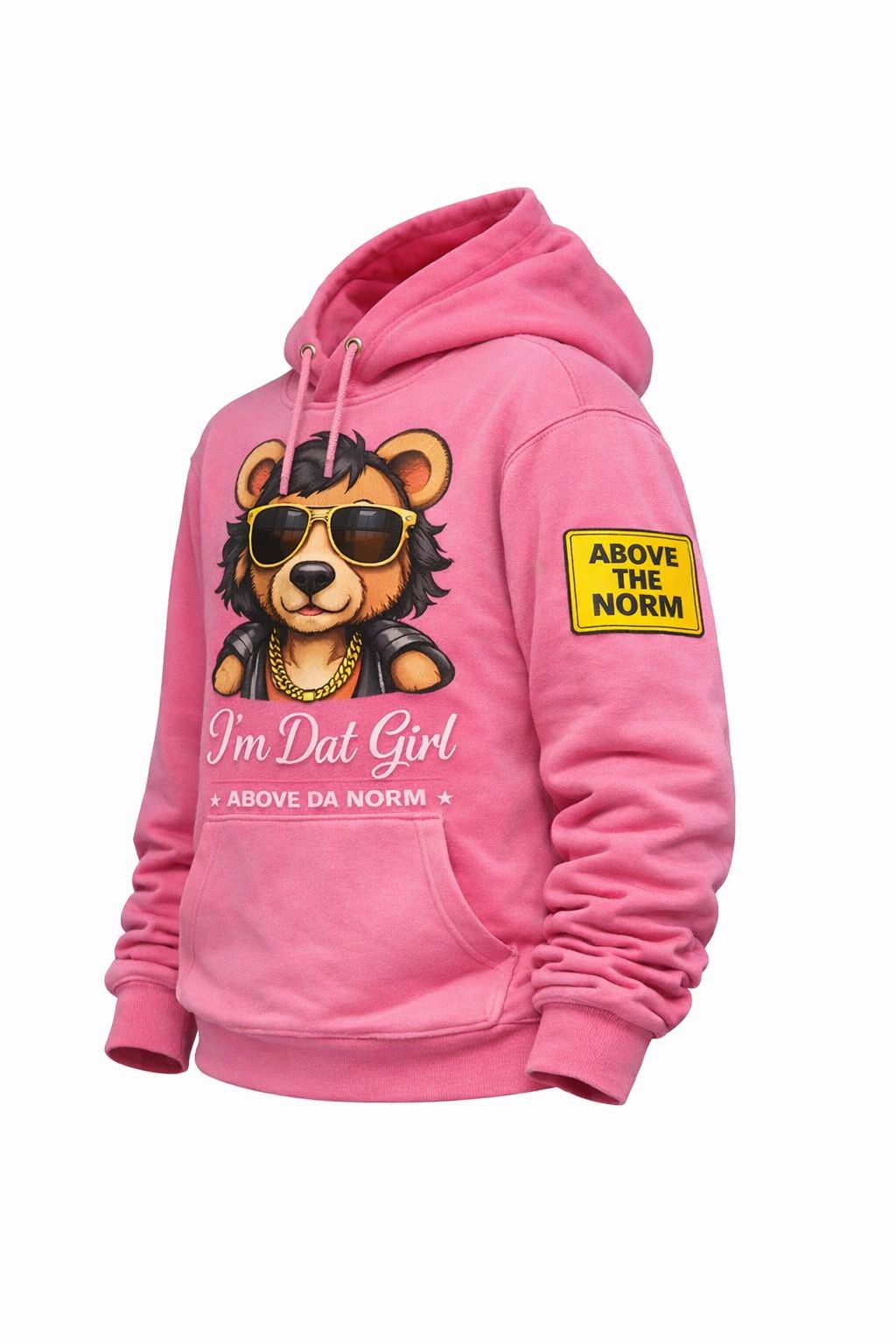 Above Da Norm "I Am Dat Girl" Designer Hoodie (Pink)
