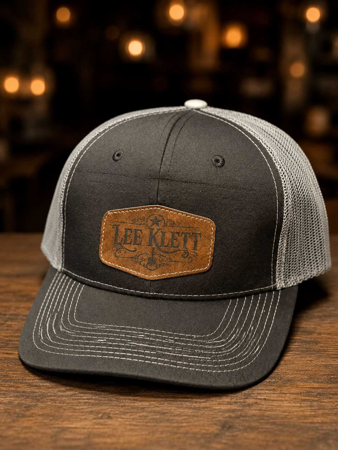 Lee Klett Snapback - Black w/ Leather Patch