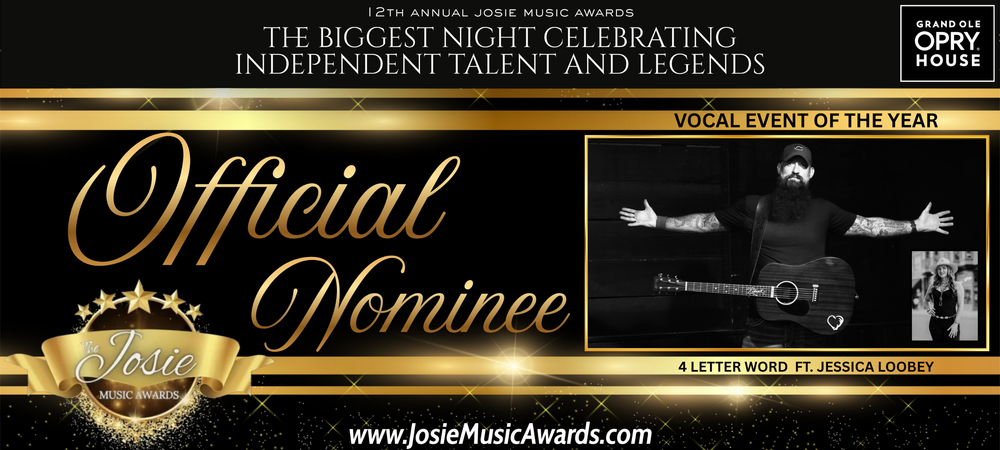 Lee Klett receives a nomination for Vocal Event of the Year from the Josie Music Awards.